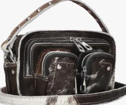 zwarte núnoo schoudertas helena black dots