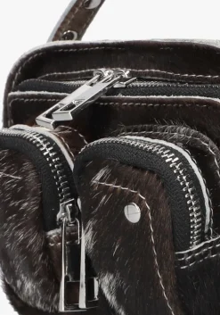 zwarte núnoo schoudertas helena black dots