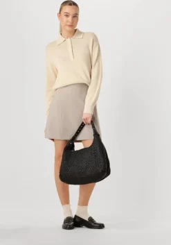 zwarte núnoo schoudertas maxi dandy braided