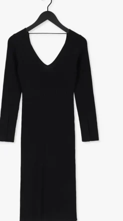 zwarte notes du nord midi jurk christine knitted dress