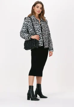 zwarte notes du nord midi jurk christine knitted dress