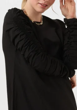 zwarte notes du nord midi jurk eve midi dress