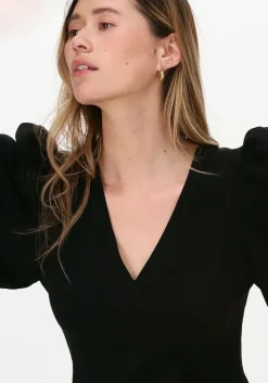 zwarte notes du nord mini jurk oliana short dress