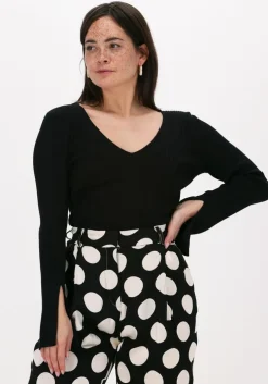 zwarte notes du nord trui christine knitted blouse