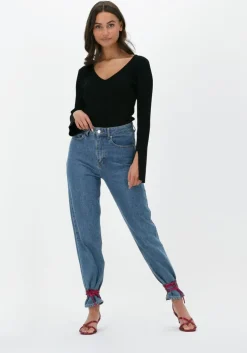 zwarte notes du nord trui christine knitted blouse