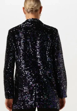 zwarte notre-v blazer nv-christine glitter velvet blazer