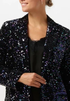zwarte notre-v blazer nv-christine glitter velvet blazer