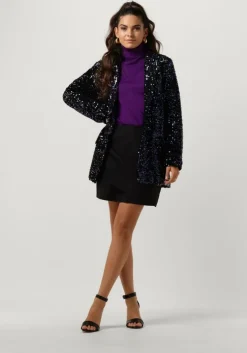 zwarte notre-v blazer nv-christine glitter velvet blazer