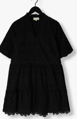 zwarte notre-v mini jurk nv-donna dress broderie anglaise dress