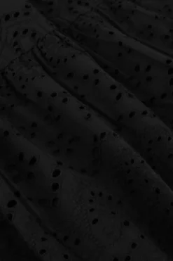 zwarte notre-v mini jurk nv-donna dress broderie anglaise dress