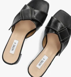 zwarte notre-v muiltjes 46652/g