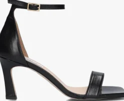 zwarte notre-v sandalen met hak 86605