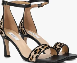 zwarte notre-v sandalen met hak 86605