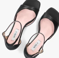 zwarte notre-v sandalen met hak 2655s