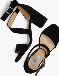 zwarte notre-v sandalen met hak 16036