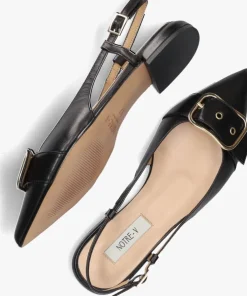 zwarte notre-v slingbacks 12250
