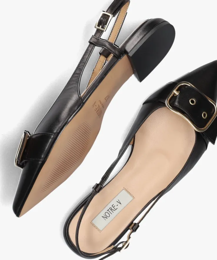 zwarte notre-v slingbacks 12250
