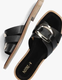 zwarte notre-v slippers 22718