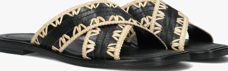 zwarte notre-v slippers 23172