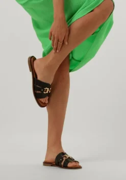 zwarte notre-v slippers 22718