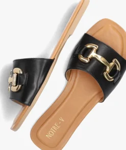 zwarte notre-v slippers 886l