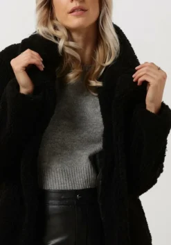 zwarte notre-v teddy jas teddy coat short