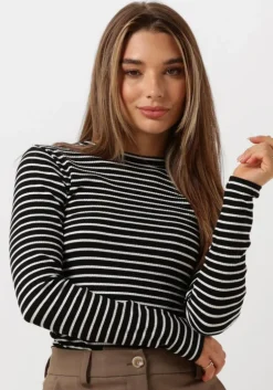 zwarte notre-v tops & t-shirts nv-eelke round neck