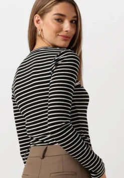 zwarte notre-v tops & t-shirts nv-eelke round neck