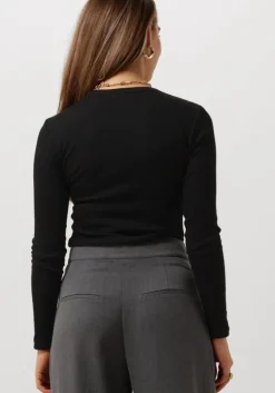 zwarte notre-v tops & t-shirts nv-eelke round neck