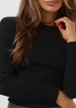 zwarte notre-v tops & t-shirts nv-eelke round neck