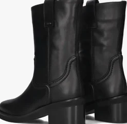 zwarte nubikk biker boots cassy slouch