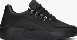 zwarte nubikk lage sneakers roque roman heren