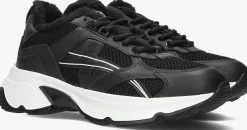 zwarte nubikk lage sneakers ross nomad fur