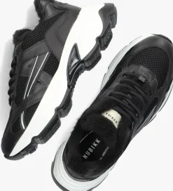 zwarte nubikk lage sneakers ross nomad fur