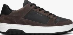 zwarte nubikk lage sneakers basket court heren