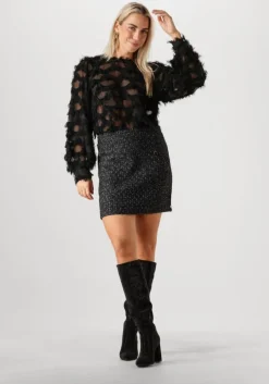 zwarte nukus minirok alisa skirt lurex