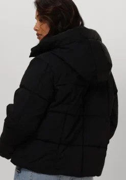 zwarte object gewatteerde jas objzhanna new short jacket