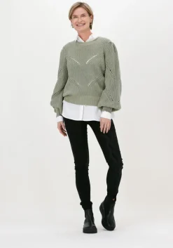 zwarte object legging belle mw coated legging