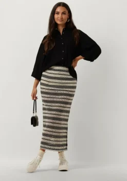 zwarte object midirok objarthine hw skirt