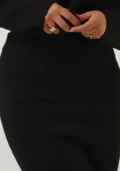 zwarte object midirok objreynard hw knit skirt