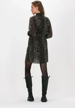 zwarte object mini jurk anna l/s shirt dress