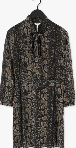 zwarte object mini jurk anna l/s shirt dress