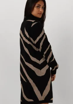 zwarte object mini jurk objray l/s knit rollneck dress