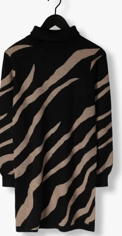 zwarte object mini jurk objray l/s knit rollneck dress