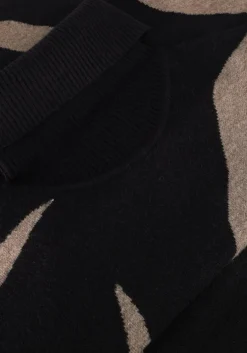 zwarte object mini jurk objray l/s knit rollneck dress