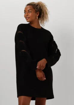zwarte object mini jurk objdorina lo l/s sweat dress