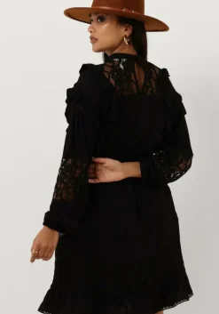 zwarte object mini jurk objarienne new l/s dress e div