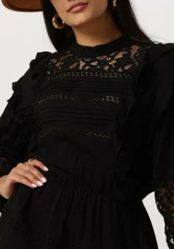 zwarte object mini jurk objarienne new l/s dress e div