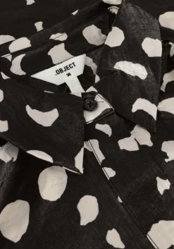 zwarte object mini jurk objomika l/s dress