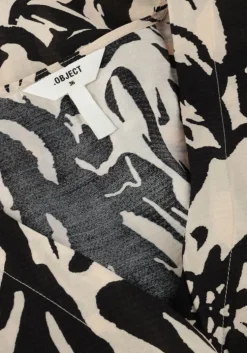 zwarte object mini jurk objkarina s/s re short dress noos